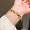 Elegantes geometrisches Zirkonarmband, vergoldet: Hochwertiger, vielseitiger und stilvoller Handschmuck für Damen