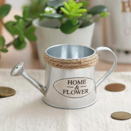 Vintage Metal Watering Can Distressed Watering Can with Long Spout Small Watering Pot for Indoor Outdoor Gardening