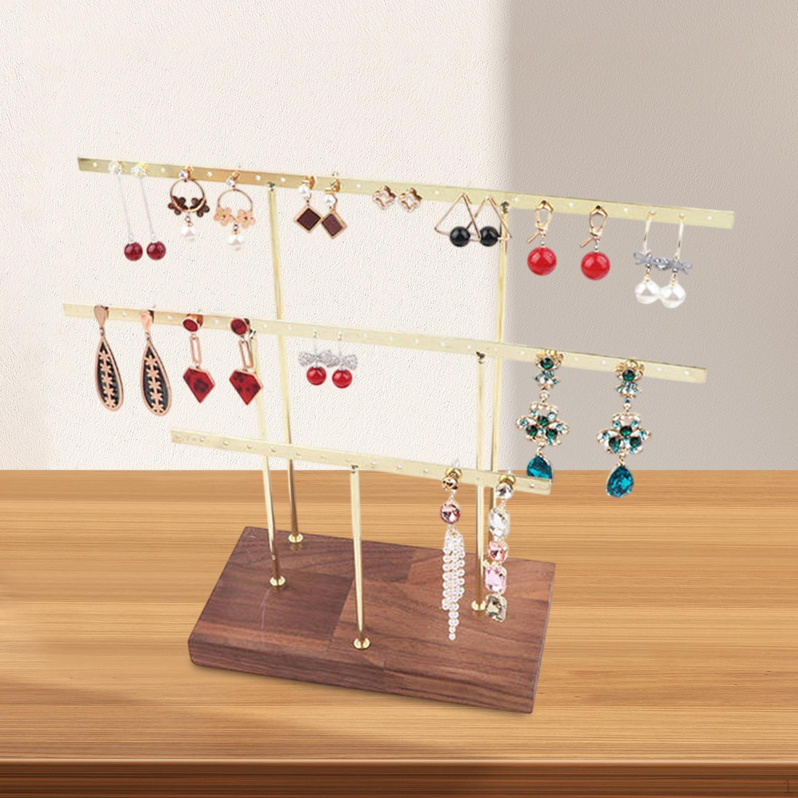 

Підставка для сережок, органайзер для прикрас, 3-ярусний портативний тримач, підставка для золотий