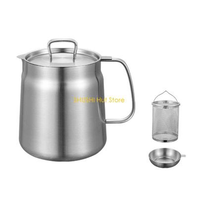 Rustproof Kitchen Oil Filter Pitcher Smooth Face Cleaning Tall Efficiency Sieving Center D57B