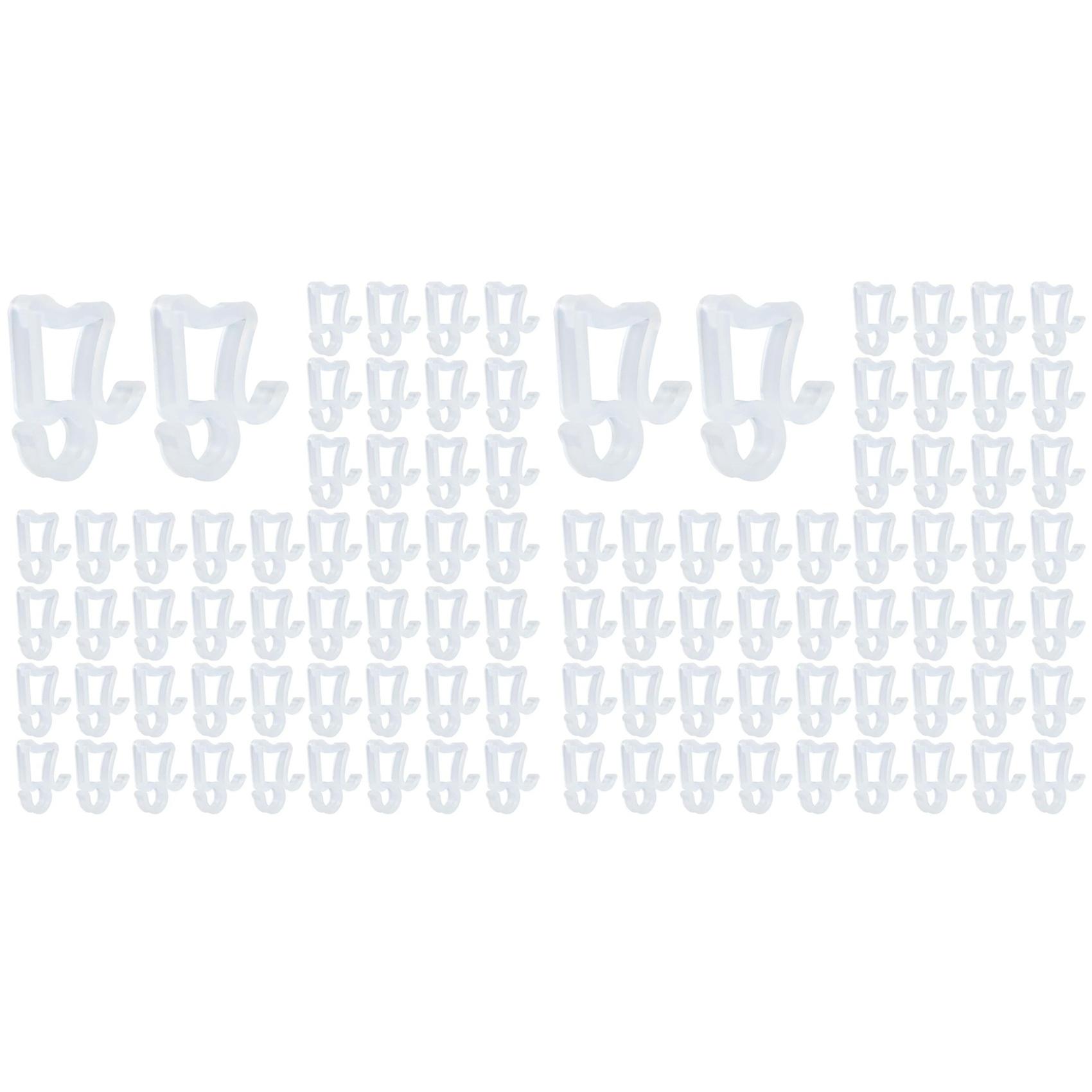 

100 PCS Gutter Hooks, Mini Plastic Christmas Light Clips Outdoor Light Clips For Christmas Xmas Decoration белый
