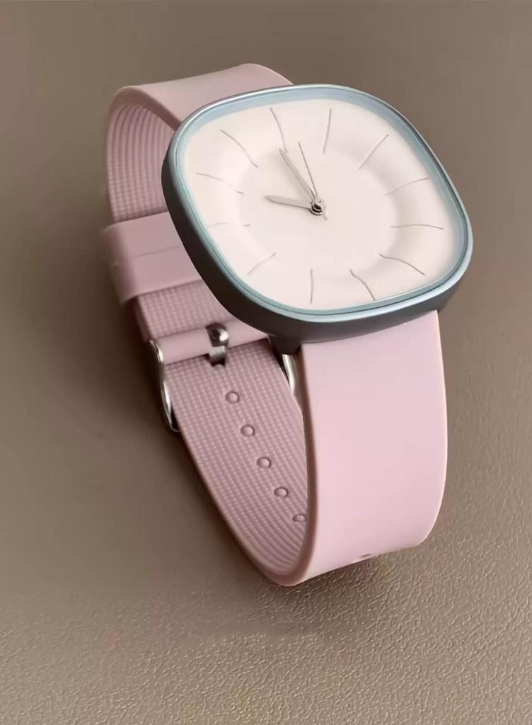 Women's Watches Square Candy Minimalist Fashion Silicone Strap Large Dial Waterproof Quartz Ladies Watch Gift