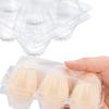 GYBest 50-Pack Clear Plastic Egg Cartons, Securely Store 6 Eggs Together, Chicken Egg Cartons for Refrigerator Storage, Family, Chicken Farm, Market,