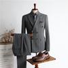 Elegancki Męski Garnitur Ślubny Slim Fit Dwurzędowy Guziki Codzienny Biznesowy Zestaw Ubrań dla Mężczyzny