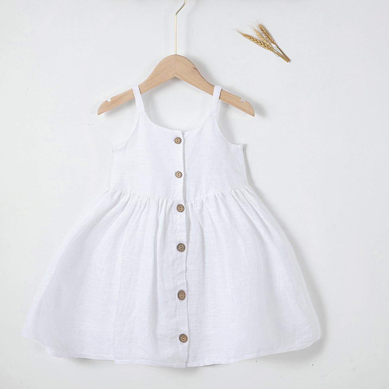 

Платье-майка для девочек Детское платье-майка для девочек Летняя домашняя одежда для женщин Платье-майка для девочек Летнее корейское платье для девочек 110 белый