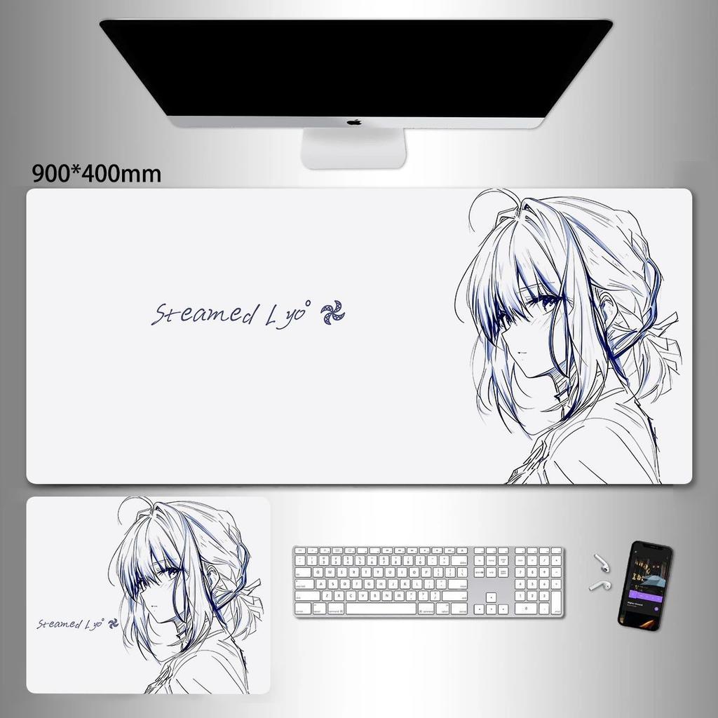 Line draft animation oversized mouse pad two-dimensional office desktop non-slip pad e-sports game computer keyboard pad
