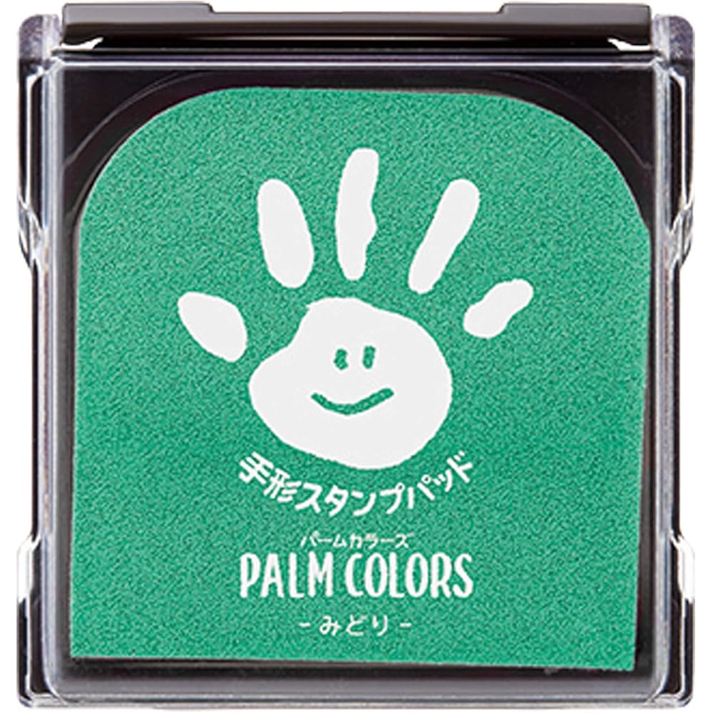 Shachihata PalmColors Handprint Stamp Pad Green HPS-A/H-G 100ml Non-toxic Ink for Kids
