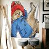 Paddington Bear Wall Tapestry Aesthetic Wall Hanging Printed Fabric Blanket Decorative Tapestries for Bedroom Living Room Home Decor