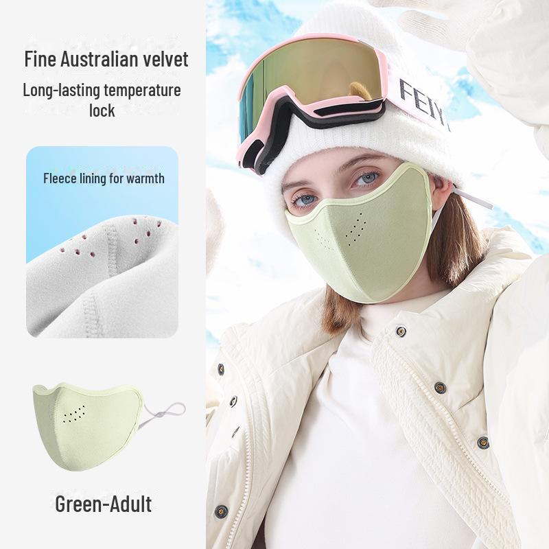 Winter Windproof Eye Protection Mask for Women - Australian Velvet Warm, Double-Sided, Ideal for Outdoor Cycling [Free Shipping for One Piece]