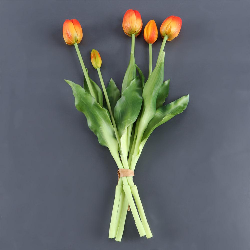 Hand Flowers Flores Simulation Flower Bouquet Artificial  Tulips Flower Home Decoration Fake Flower