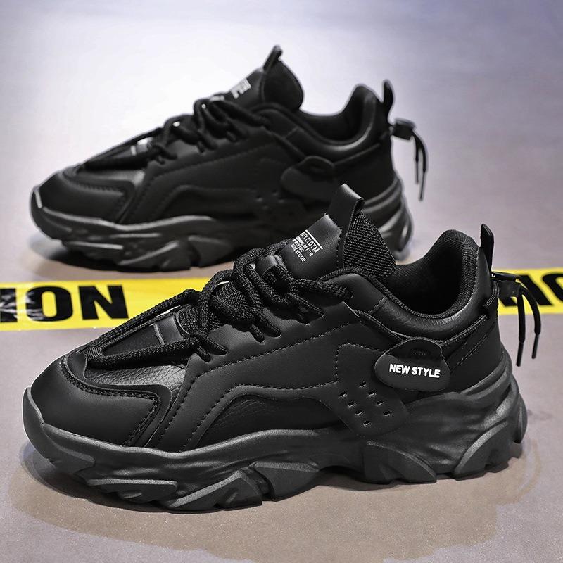 Spring men's shoes new breathable shoes men's trend versatile black sports shoes casual platform shoes