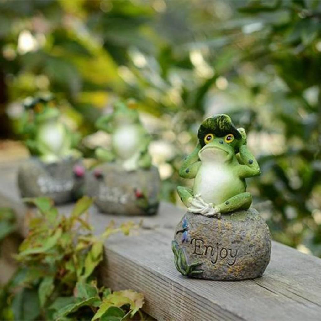 Set mit 3 Frosch Garten Glücksbringer Harz Frosch Innenbereich Eingangsbereich Büro Einzugsgeschenke Figuren, Ornamente, Anhänger, Ornamente, Dekorationen,