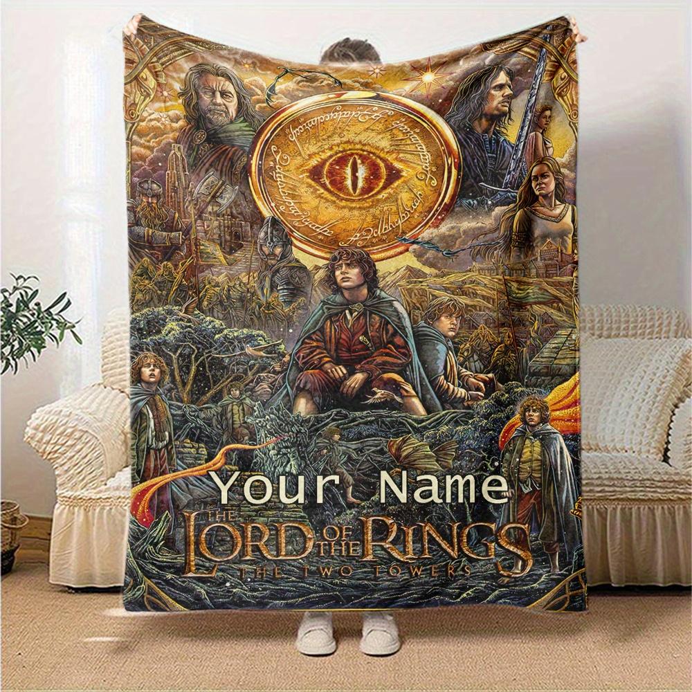 Lord Of The Rings Two Towers Flannel Blanket With Customizable Name Comfortable In All Seasons Suitable For Sofas Beds Travel Camping And Office