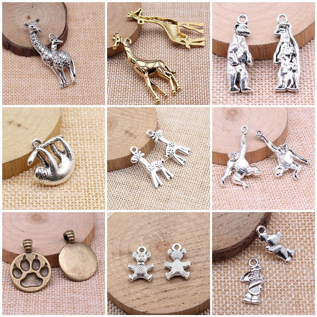 Monkey Bear Shaped Charms Pendant For Bracelet Necklace Jewelry Making Craft Findings