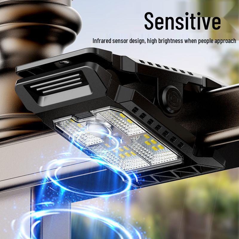 Solar-Powered Outdoor Waterproof Wall Light with Human Motion Sensor