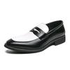 Mocassini Brand di Lusso Italiani da Uomo Scarpe in Pelle Colore Bianco e Nero Slip-on Suola Morbida Scarpe Casual Mocassino da Matrimonio