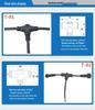 Waterproof Metal T-Type Tee Connector for 2, 3, or 4-Core Sensors, Ideal for Easy Docking at Base Stations