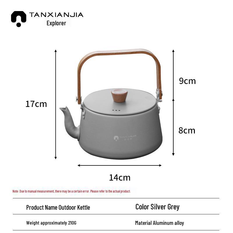 Portable Large Capacity Aluminum Outdoor Kettle for Camping and Picnics