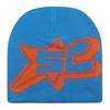 Unisex Skullies Hat with Cartoon Letter Photo Props Knitted Winter Hat Hip-Hop Costume Props Skull Cap