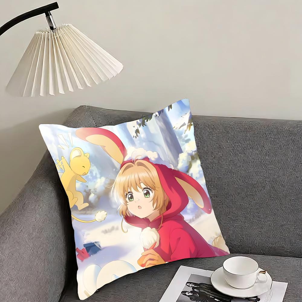 

CCardcaptor SakuraA Cartoon Cushion Cover Pillowcase Ultra Soft Skin Friendly Fabric Cloud Like Comfort Concealed Zipper 30x30cm