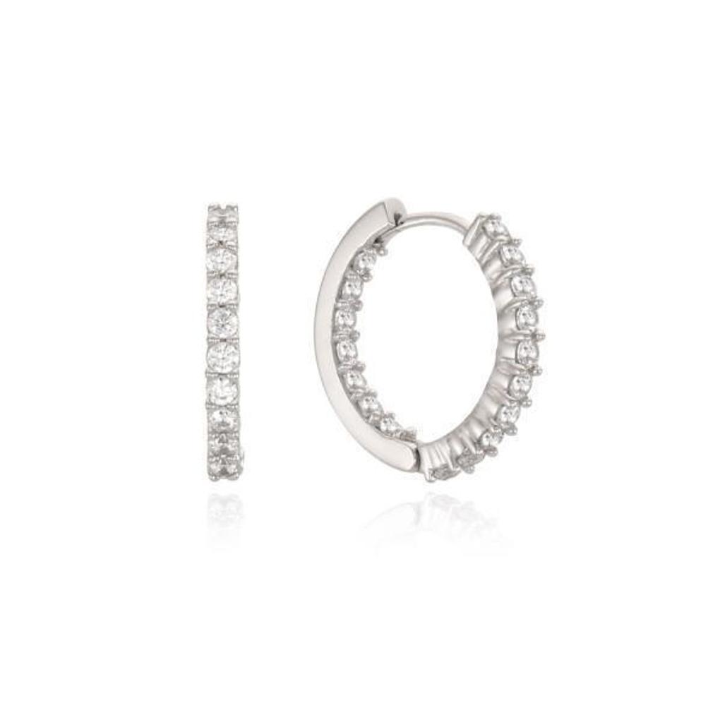 Puremond Secret Setting 925 Silver One-Touch Earrings OTE124301D