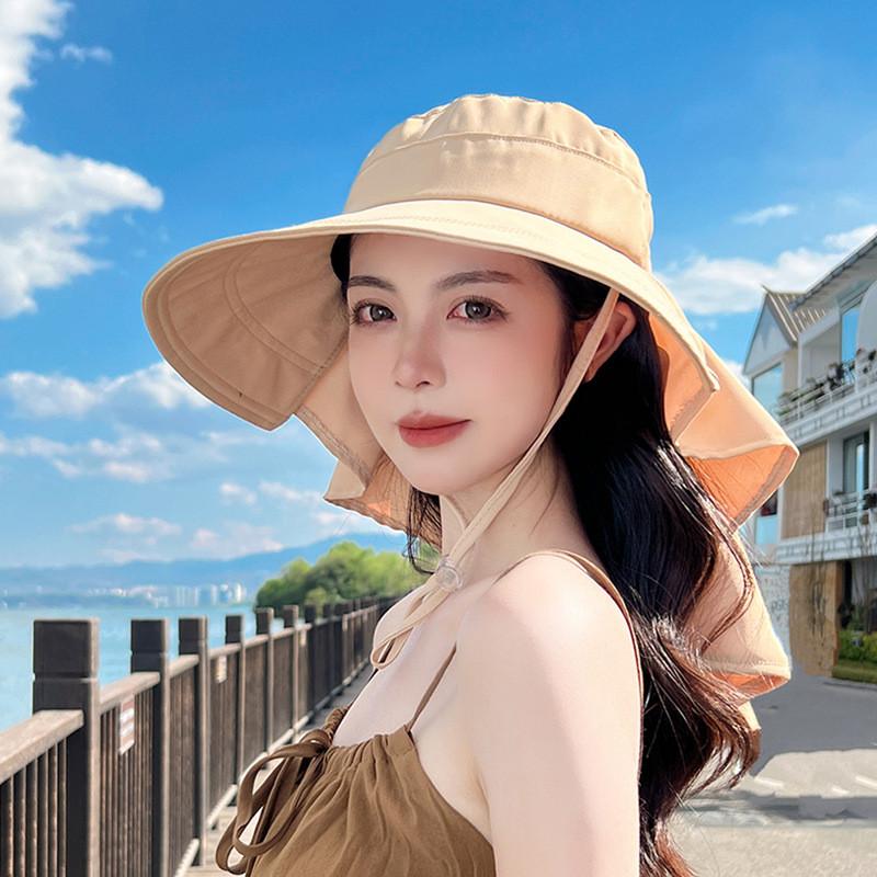 Outdoor Sun Protection Bucket Hat With Large Brim For Women Summer Casual Stylish