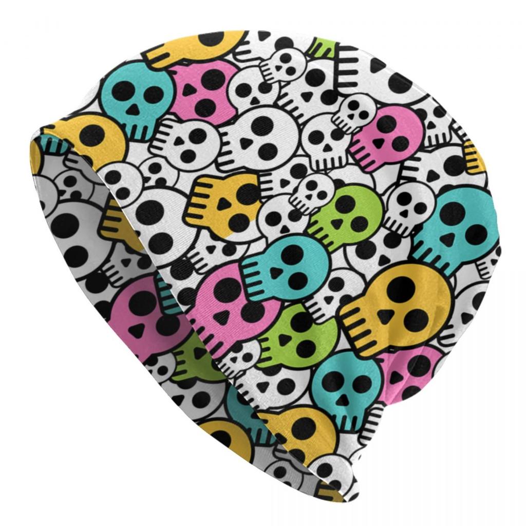 Horror Gothic Skeleton Death Skull Skullies Beanies Caps For Unisex Women Unisex Street Winter Warm Knitted Hat Adult Bonnet Hats