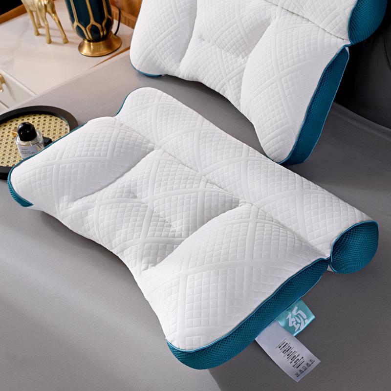 Second Gen Anti-Traction Neck Support Pillow - Breathable, Comfortable, Durable, Machine-Washable Knitted Cotton.