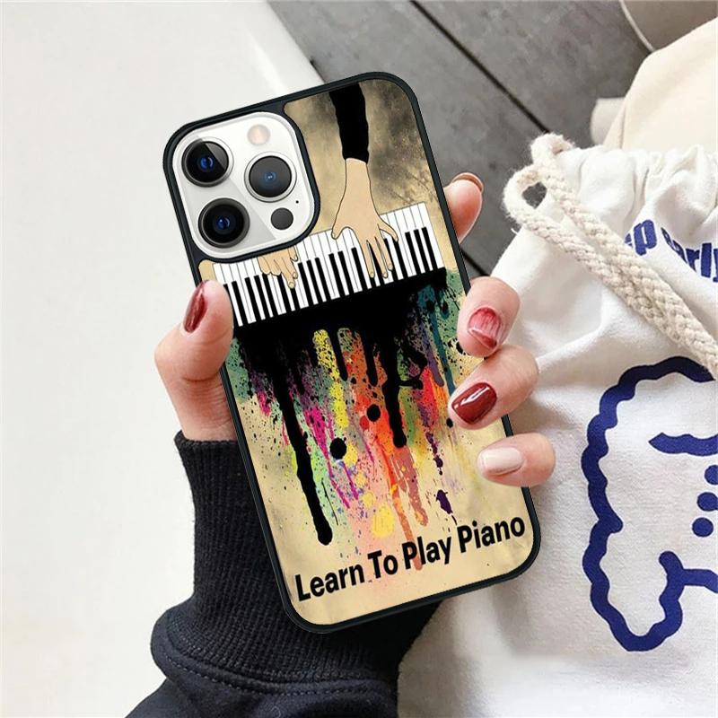 

Piano Keys Musical Phone Case For iPhone 17 Air 15 16 Cover 11 13 14 Pro Max 12 Plus Max Fundas iPhone 11pro max