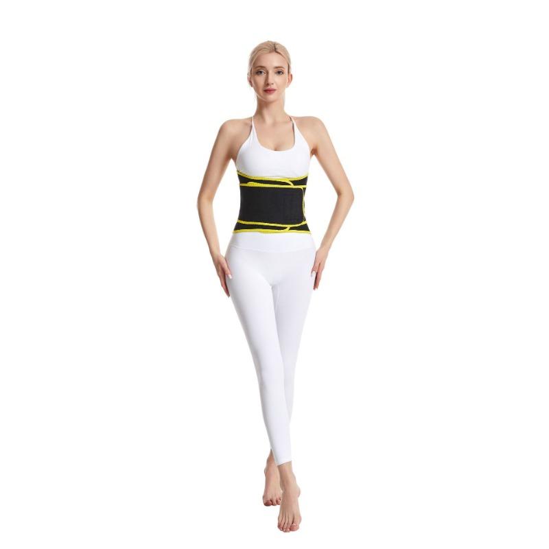 Double Layer Hook And Loop Waist Trainer Sports Waist Support Fitness Body Shaper For Yoga