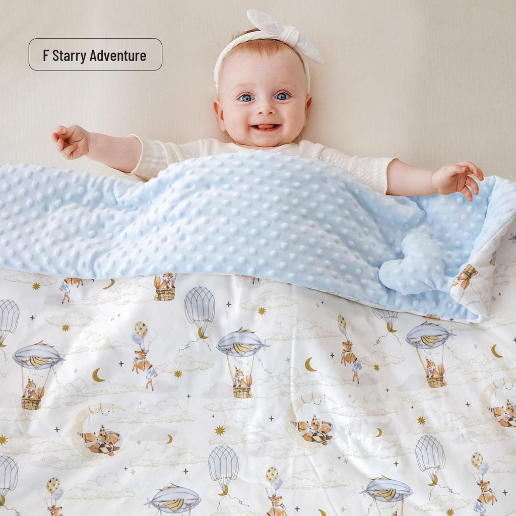 Autumn Winter Baby Blanket with Removable Inner Layer - Soothing Swaddle for Newborns and Toddlers.