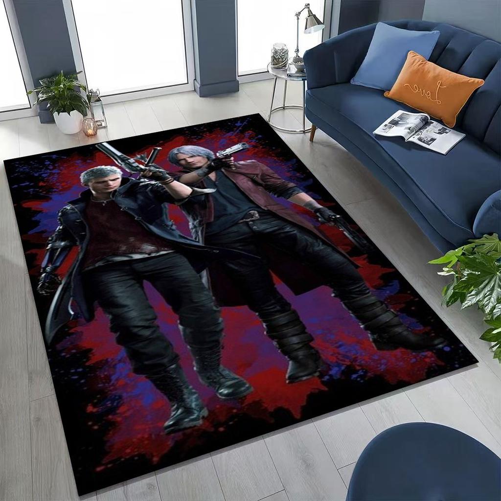 3D D-Devil May Cry DMC Games Vergil Dante Tapijt voor Slaapkamer Woonkamer Bank Huis Deurmat Decor, Groot Kinderspeel Antislip Vloermat