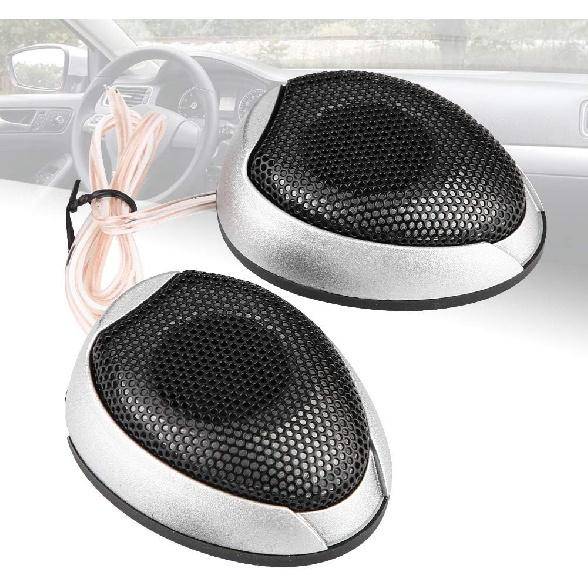 10W Car Speaker Round Stickable Loudspeaker Automobile Tweeter with Adhesive for Easy Installation Compatible with Most Vehicles