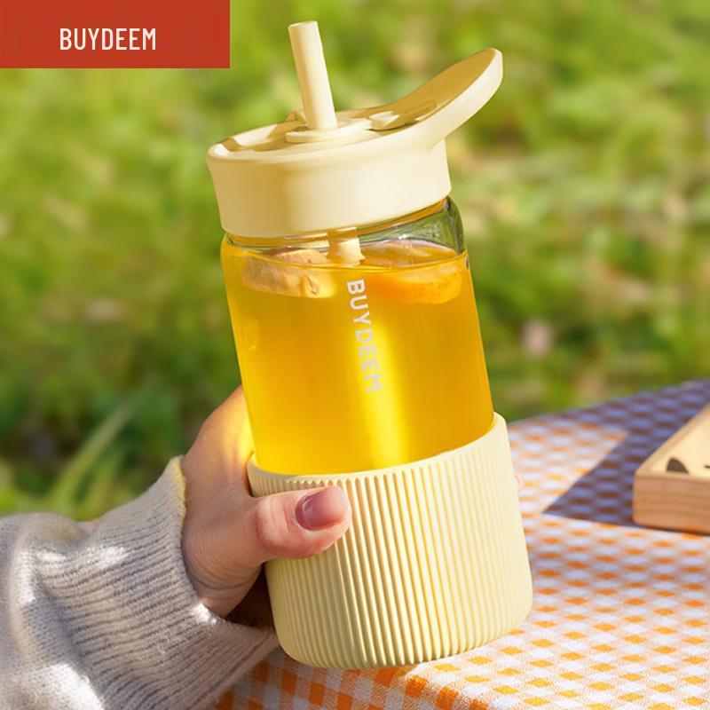 Buydeem Straw Glass Cup