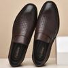 Pánské boty z pravé kůže, měkké protiskluzové gumové mokasíny, luxusní značkové ležérní ploché prodyšné boty pro muže, klasické mokasíny