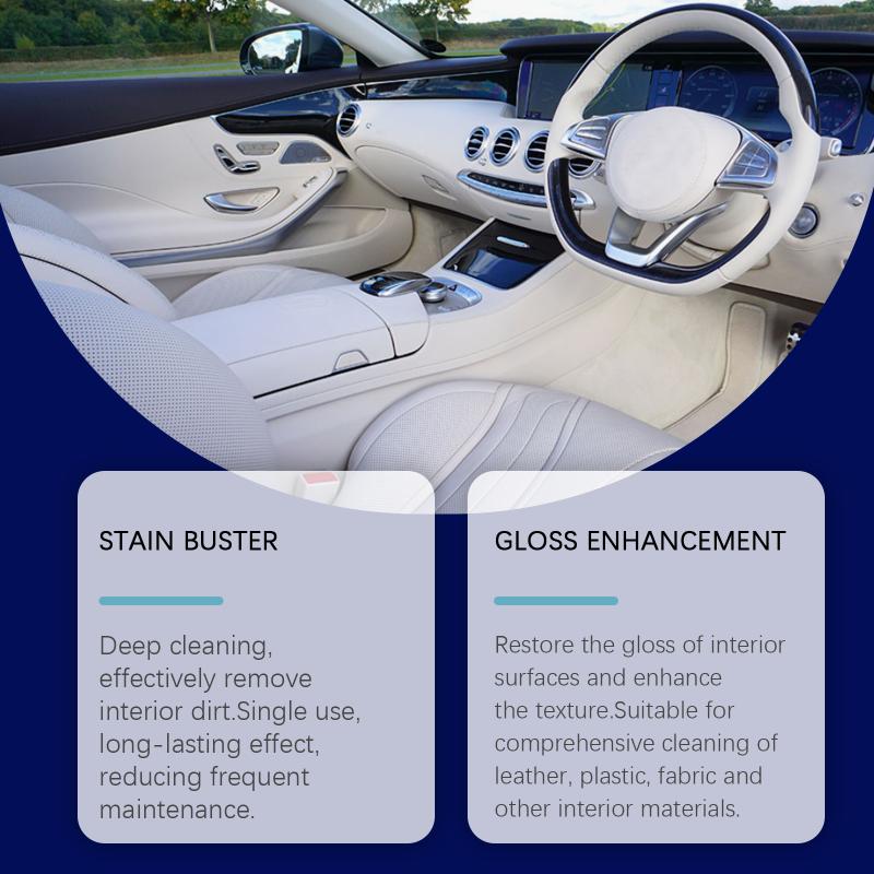Multipurpose Car Interior Foam Cleaner for Dashboard Vinyl Fabric Stain Removal and Fresh Scent