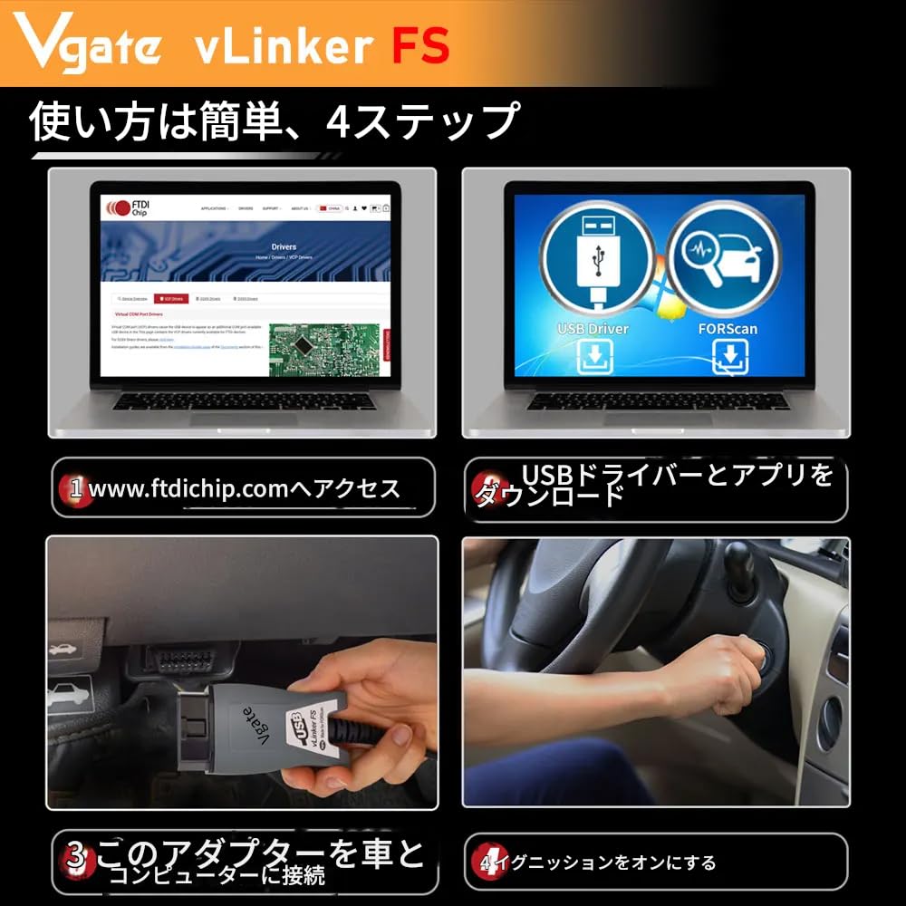 Zmart Vgate vLinker FS ELM327 Ford FORScan HS ELM 327 OBD 2 OBD2 Auto Diagnose Scanner Schnittstellenwerkzeug für Mazda OBD2 Diagnosewerkzeug OBD2 Scanner