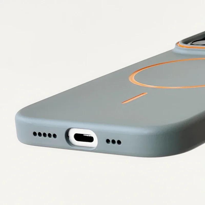 Ultrathin Hit Color For MagSafe Case For For Iphone 16 17 15 14 13 12 Pro Max 17 Air Magnetic Wireless Charging Matte Hard PC Cover
