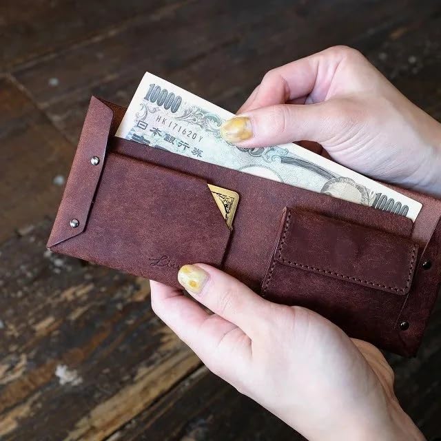 [LITSTA] Wrap Half Wallet, Italian Pueblo Leather, Black
