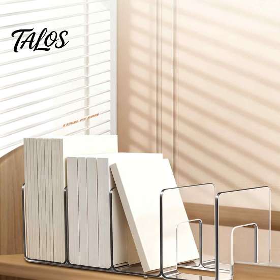 Acrylic Magazine Rack for Students Clear File Holder, L-Shaped Desk Organizer, Sturdy Desktop Document Holder Folder Rack, Documents Magazines