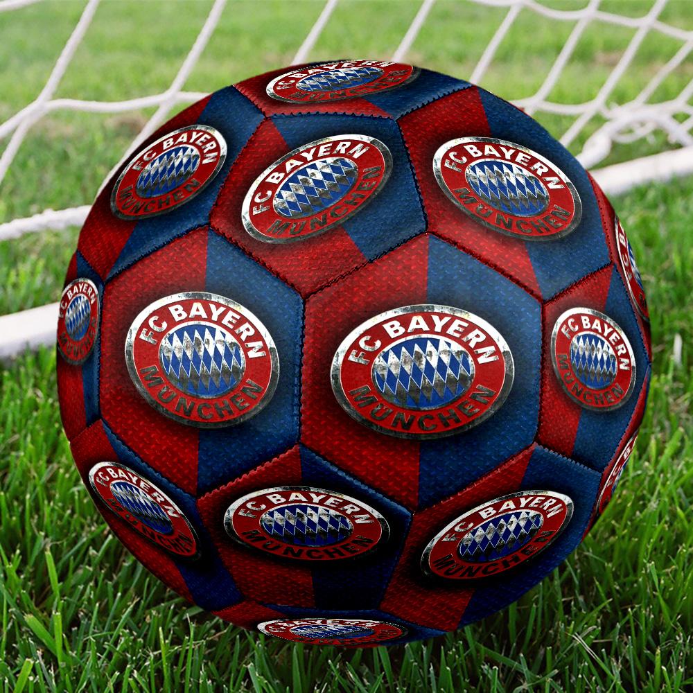 Munich FC Crest Printed Size 5 Soccer Balls, High-Quality, Anti-Slip, Protective Football, A Unique Gift , Birthdays, Christmas Gifts