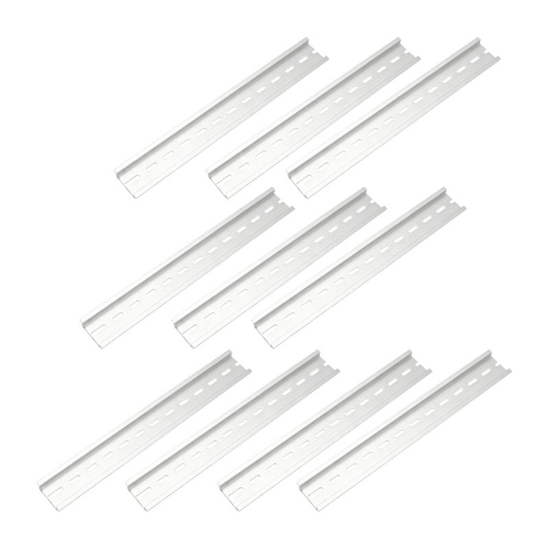 Control Cabinet DIN Rail Aluminum Mounting Bar for Electrical Component Support, Distribution Cabinet Use, 10 Piece