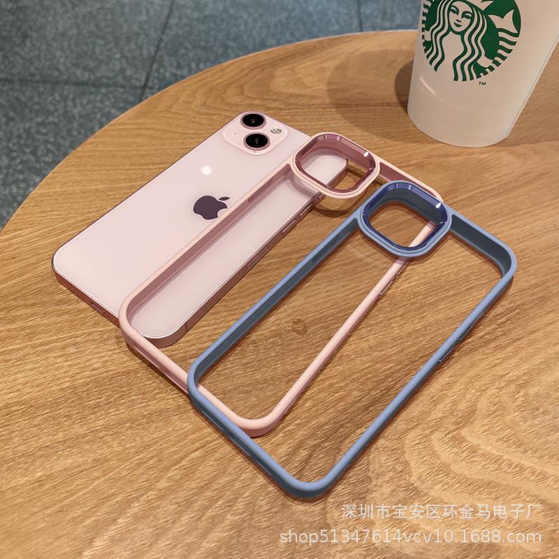 Applicable To Apple 16 Mobile Phone Case Transparent IPhone 15 ProMax Metal Lens Anti-fall 14 Protective Case 13