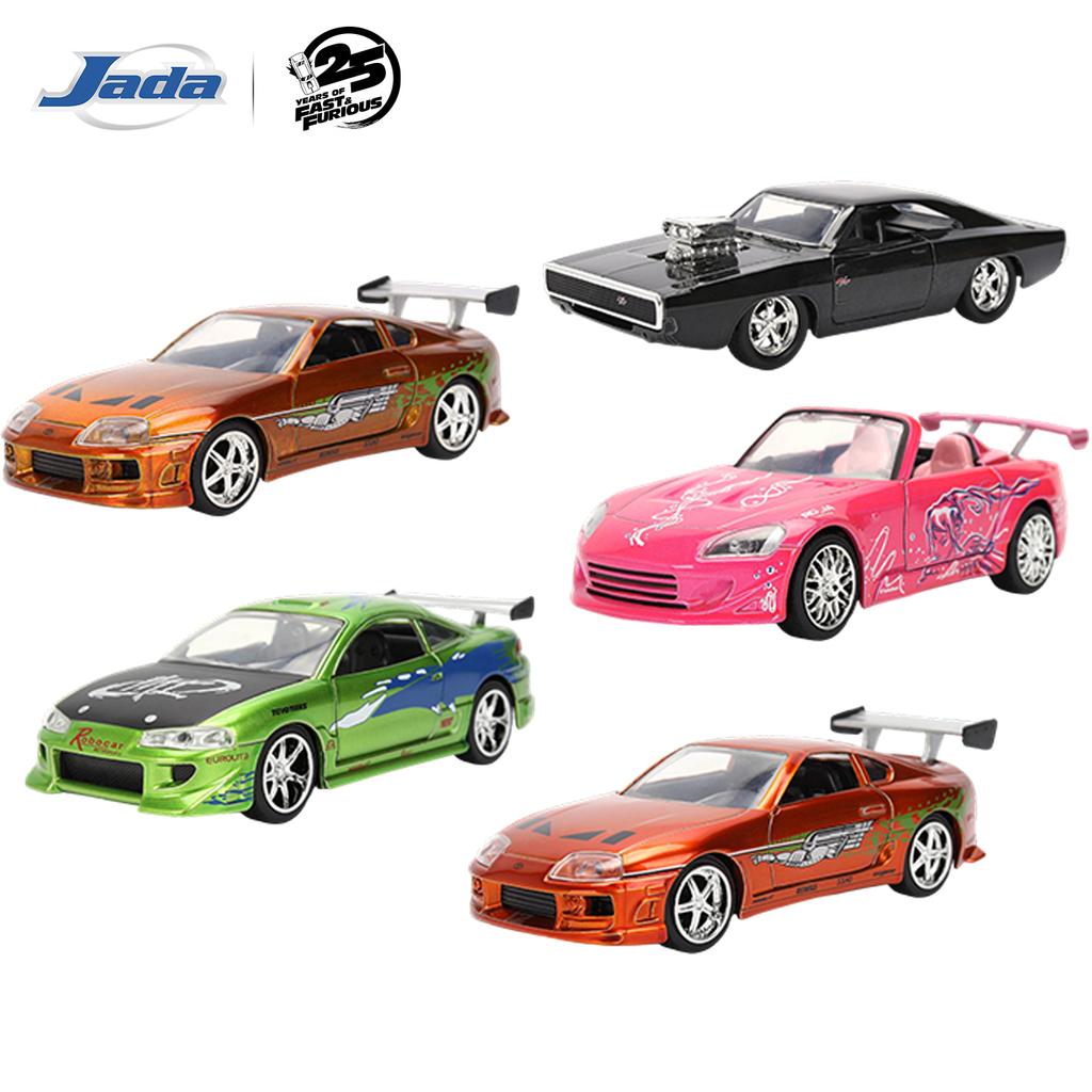 JADA Fast & Furious 25th Anniversary 1:32 Die-cast Collection–Mitsubishi Eclipse/Toyota Supra/1970 Dodge Charger/Honda S2000