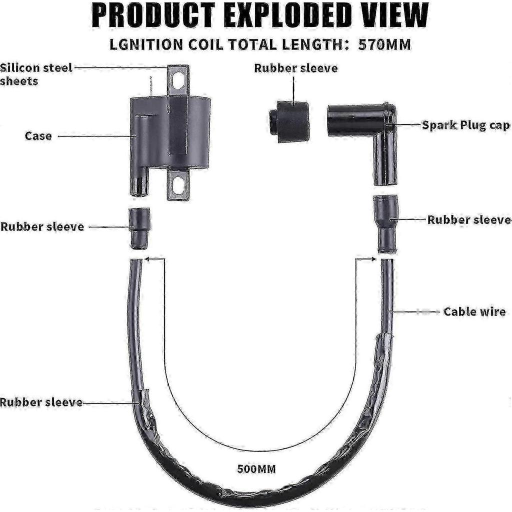 Ignition Coil for PW50 PW80 1981-2009 - Compatible Replacement Part