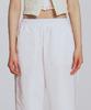 YOUHEE Star Pattern Layered Banding Track Pants_White