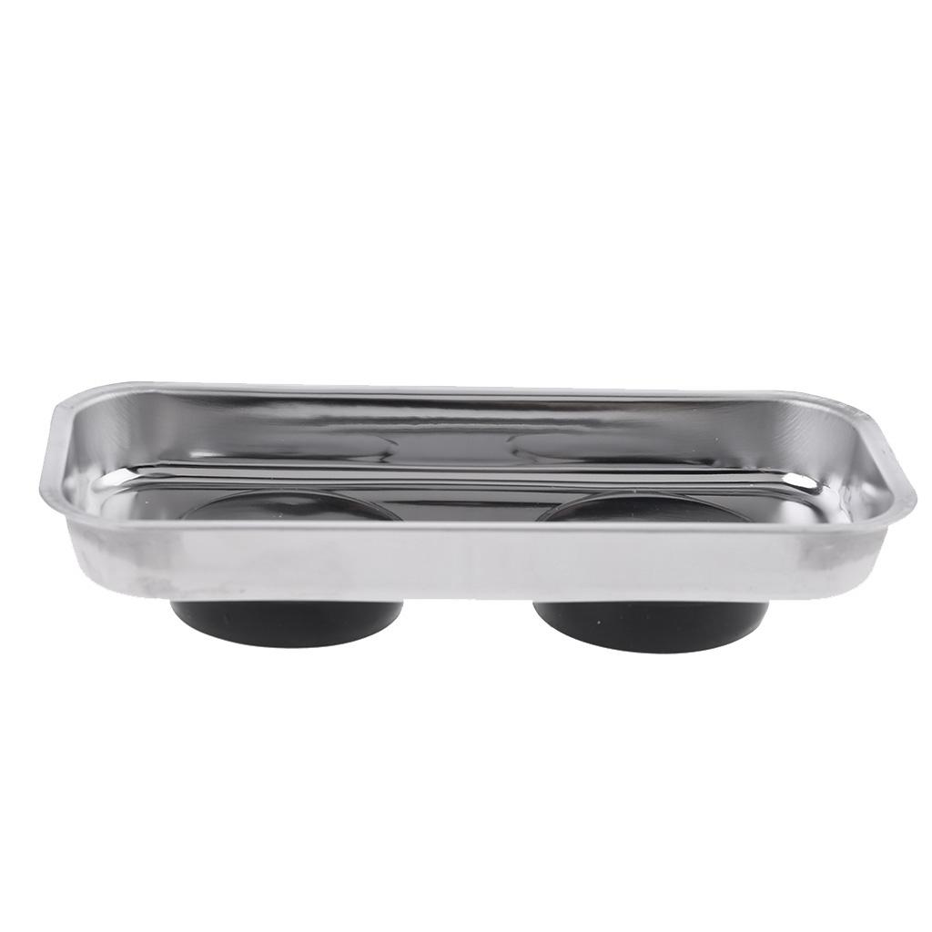 Tavă magnetică din oțel inoxidabil, tavă magnetică pentru scule, suport pentru piese pentru șuruburi, prize, bolțuri, pini, mecanici și auto