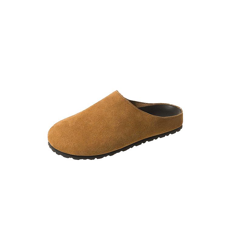 Comfortable casual shoes thick-soled bag head half slippers versatile autumn and winter outer wear soft-soled single shoes women's shoes