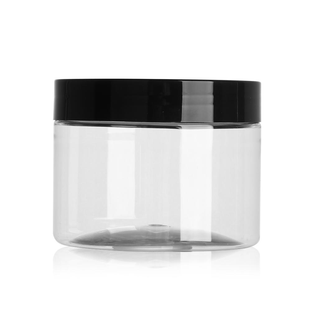 250/300/400ml Empty Plastic Clear Cosmetic Makeup Clear Jar Face Cream Sample Pot Gel Box Wide Mouth Food Container Empty Bottle