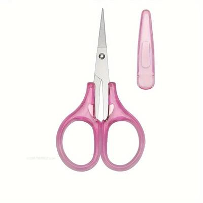 Compact Precision Craft Scissors Sharp Stainless Steel Blades with Protective Cap, Scrapbooking & DIY Apparel Sewing Supplies